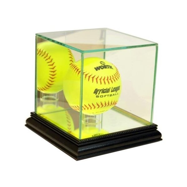 Perfect Cases Perfect Cases SFBL-B Softball Display Case; Black SFBL-B